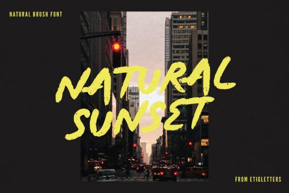 Natural Sunset: A Stylish Brush Font for Creative Expression