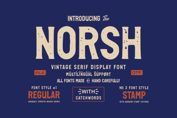 Norsh: A Bold, Vintage-Inspired Font for Modern Workflows
