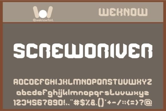 Screwdriver Font: A Bold and Unique Display Type