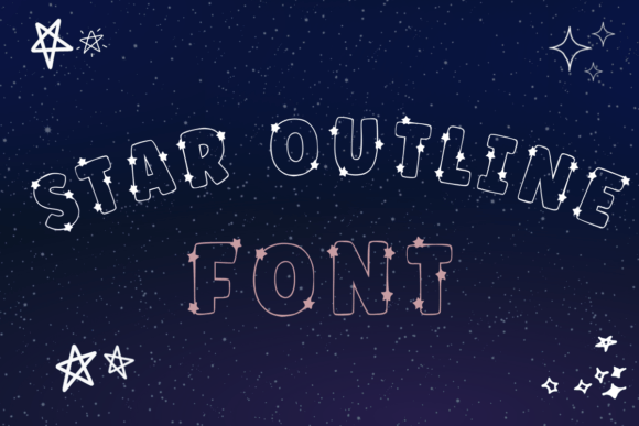 Star Outline: A Playful Display Font for Creative Expression