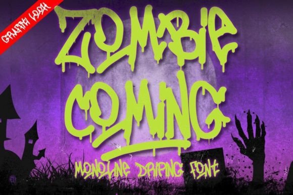 Zombie Coming: A Bold, Dripping Display Font for High-Impact Design